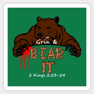 Grin & Bear It Christian Shirts Sticker